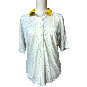 Yellow polkadot polo